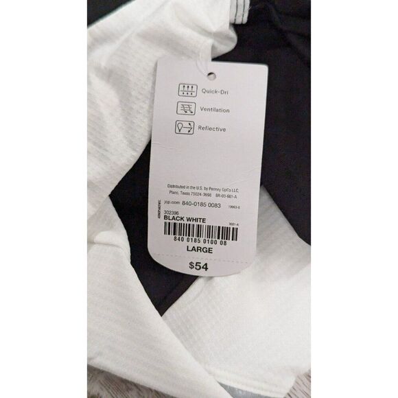 Xersion Womens L Black White Activewear Top Quick-Dri 1/4 Zip Short Sleeve New - Picture 10 of 11